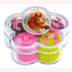 Mini Horse Erasers A cute set of five mini erasers with horseshoe designs for home or school.