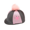 Pink and Grey Star Riding Hat Cover by Luvponies