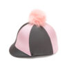 Grey and Light Pink Riding Hat Cover by Luvponies