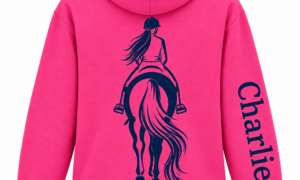 Together Horse Riding Hoodie: A new release from luvponies.com, just in time for autumn's cooler weather, the Together personalised horse riding hoody
