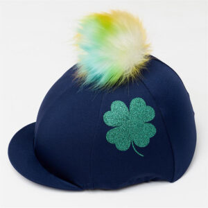 Clover Riding Hat Cover: We designed this hat cover with Irish riders in mind. It's not quite a shamrock, but it's close enough we hope