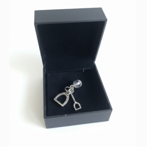 Sterling Silver Horse Riding Charm