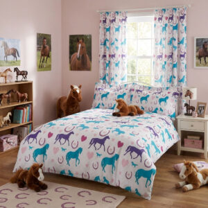 Horses and Hearts Double Duvet