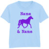 Light Blue and Purple Horse and Rider t-shirt