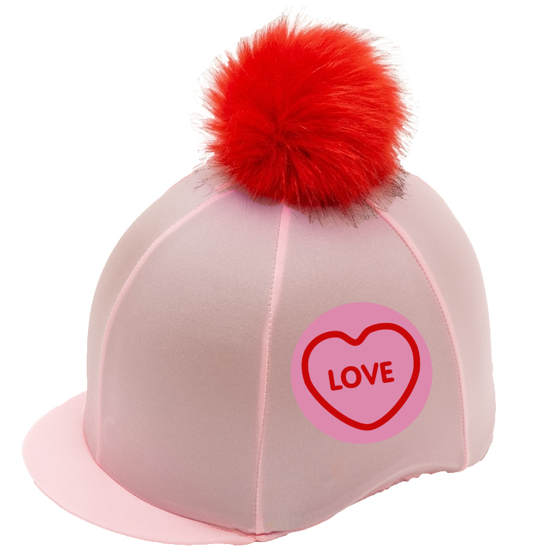 Love Hearts Light Pink hat cover