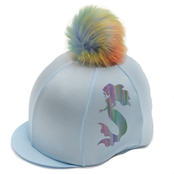Pvc Riding Hat Personalised Mermaid Horse Riding Hat Cover - luvponies.com