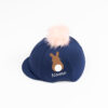 Navy bunny design riding hat cover