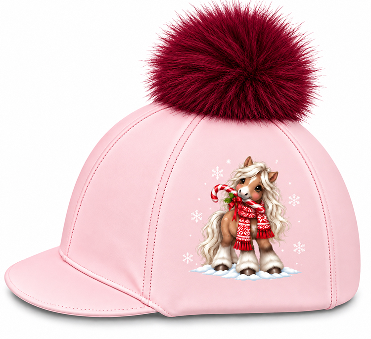 Pony Cane Burgundy Light Pink
