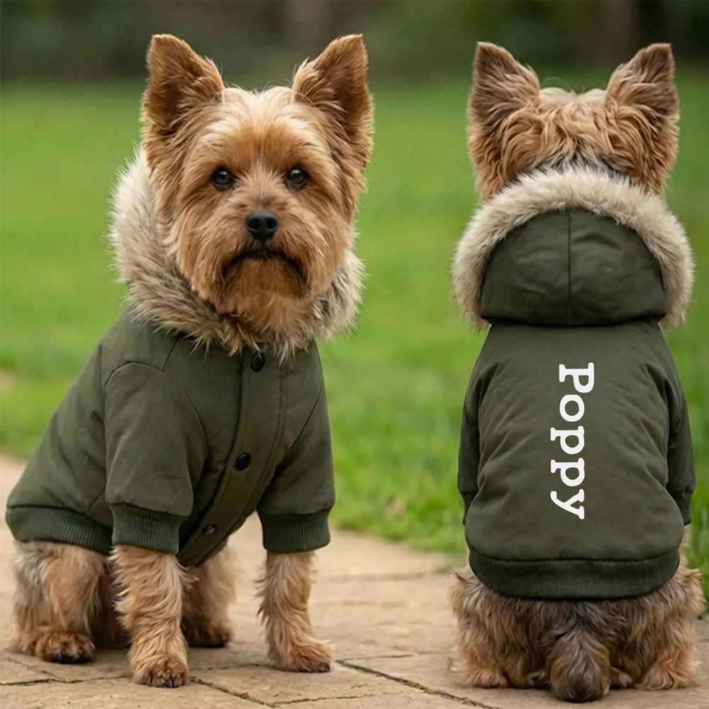 Personalised Dog Parka Coat