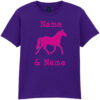 Purple Hot Pink Horse and Rider Tshirt