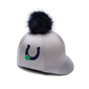 Lucky Horseshoe and Clover Riding Hat Cover