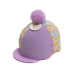 Lavender Rainbow Riding Hat Cover