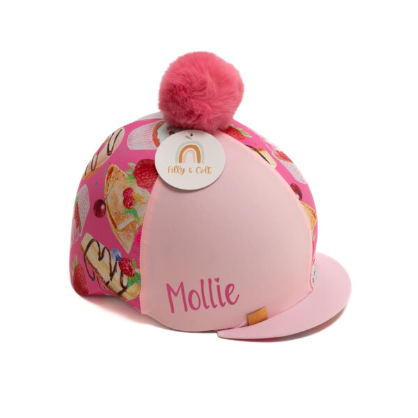 Personalised Cupcake Riding Hat Cover