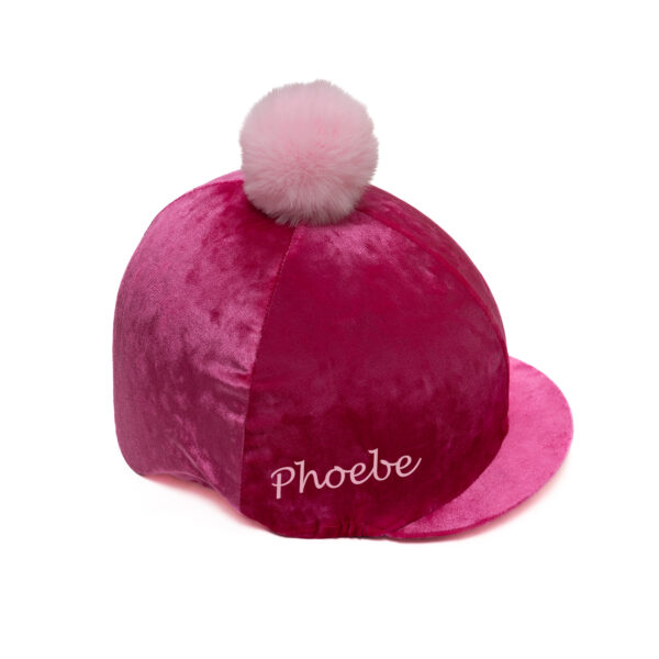 Personalised Raspberry Ice Crush riding hat cover