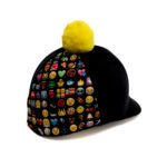 Yellow Pom Emoji Riding Hat Cover