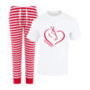 Stripey Horse Pyjamas: Fabulous and fun PJ's. Add any name to the front. These stripy bottoms are very soft and comfy to wear, topped with 100% cotton top