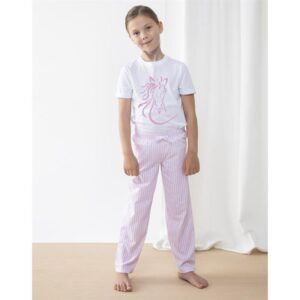 The Flowing Mane pyjama set is a very pretty and soft cotton pair of PJ's. Featuring the hugely popular 'Flowing Mane' design. They can be personalised.