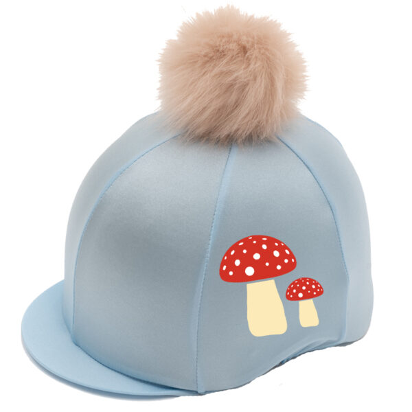 Toadstool design riding hat cover
