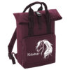 Wild Burgundy Roll-Top Backpack