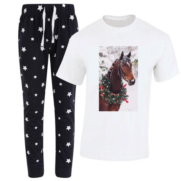 Christmas wreath starry pyjama set