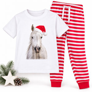 Horse Santa hat pjs