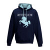 Attitude Hoodie: Horse or rider, we all know someone with a bit of attitude, hence this design. Another gorgeous two-tone hoodie from Luvponies.