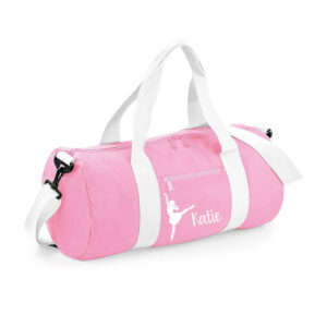 Our ballet holdall is a barrel bag which makes it perfect for holding lots of dance gear. Make it extra special and easy to identify by adding a name