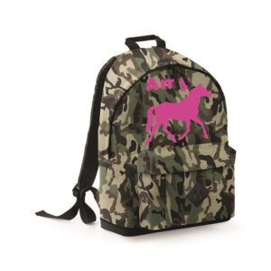 Camouflage Horse Personalised Back Pack