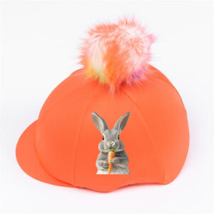 Orange Carrot Bunny riding hat cover