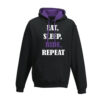 Black and Purple Eat Sleep Ride Repeat by Luvponies.com