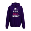 Purple Eat Sleep Ride Repeat Hoodie by Luvponies.com
