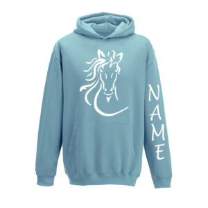 Light Blue Flowing Mane Kid's Hoodie