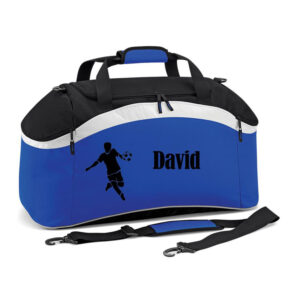 This football holdall is the prefect size for all the football gear they'll need. With two side pockets for muddy kit. Personalise by adding a name