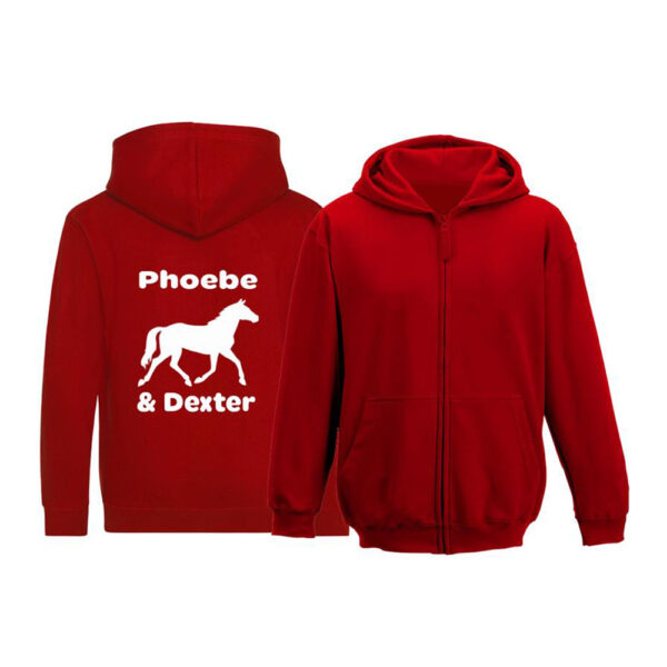 Red Horse and Rider Zip Up by Luvponies.com
