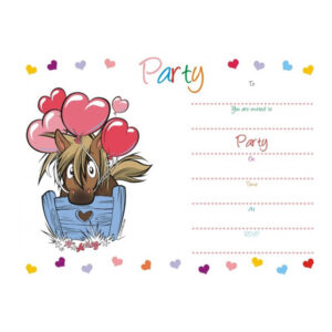 Mischief Pony Party Invitation: Throwing a pony party? You'll love these fabulous glittery pony party invitations. Sold individually. Buy what you need.