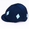 Diamond Riding Hat Cover: Stylish riding hat silk with diamond design on each panel. Choose from several colour combinations and your name too