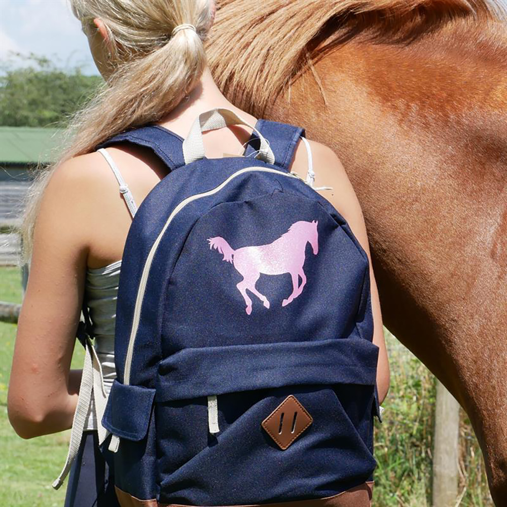 Pink Glitter Horse Back Pack - luvponies.com