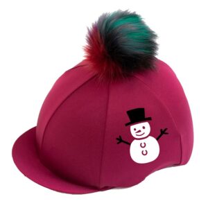 Snowman Hat Cover Maroon by Luvponies.com