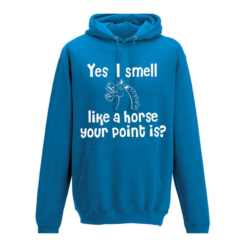 Yes I Smell Like A Horse Funny Pony Horse Riding Kids Hoodie Age 1-13 Years