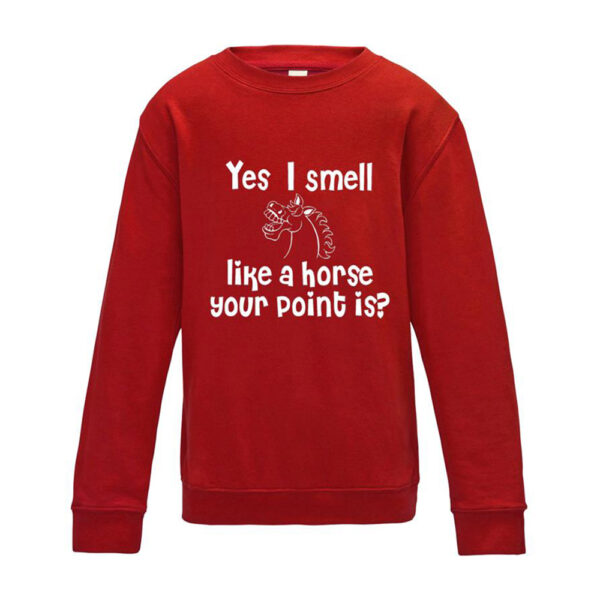Yes I Smell Like A Horse Sweatshirt by Luvponies